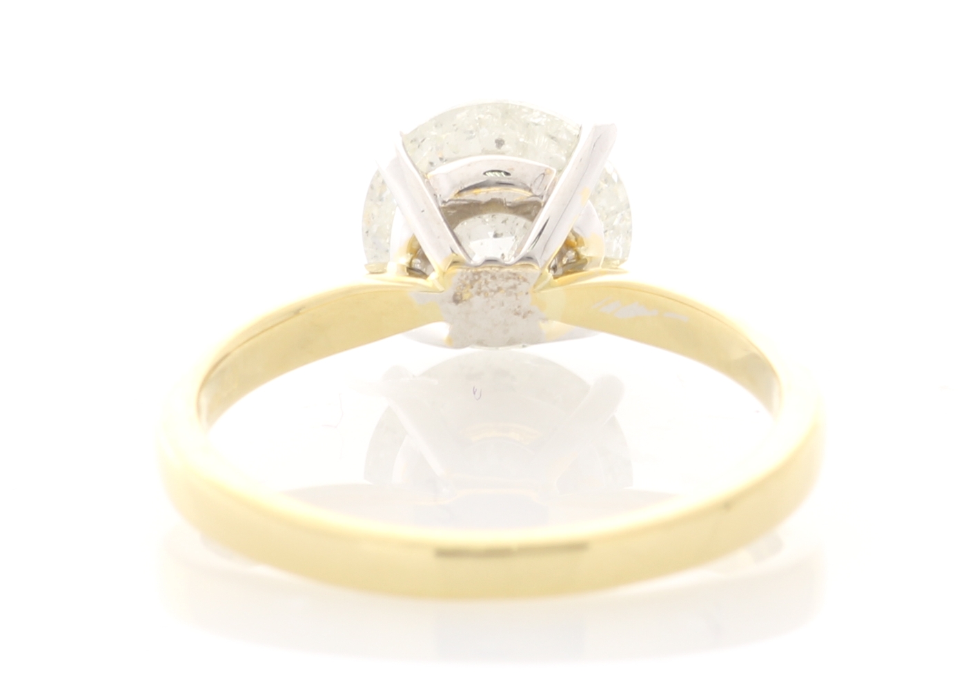 18ct Yellow Gold Prong Set Diamond Ring 2.21 Carats - Image 3 of 5