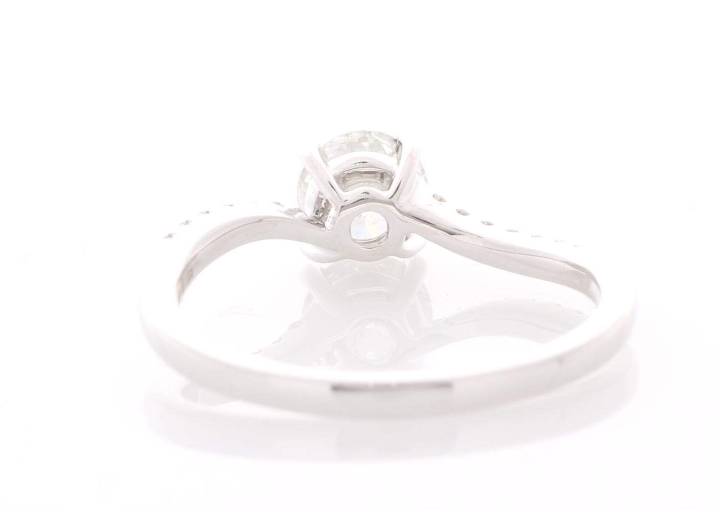 18ct White Gold Prong Set With Stone Set Shoulders Diamond Ring 0.73 Carats - Image 3 of 6