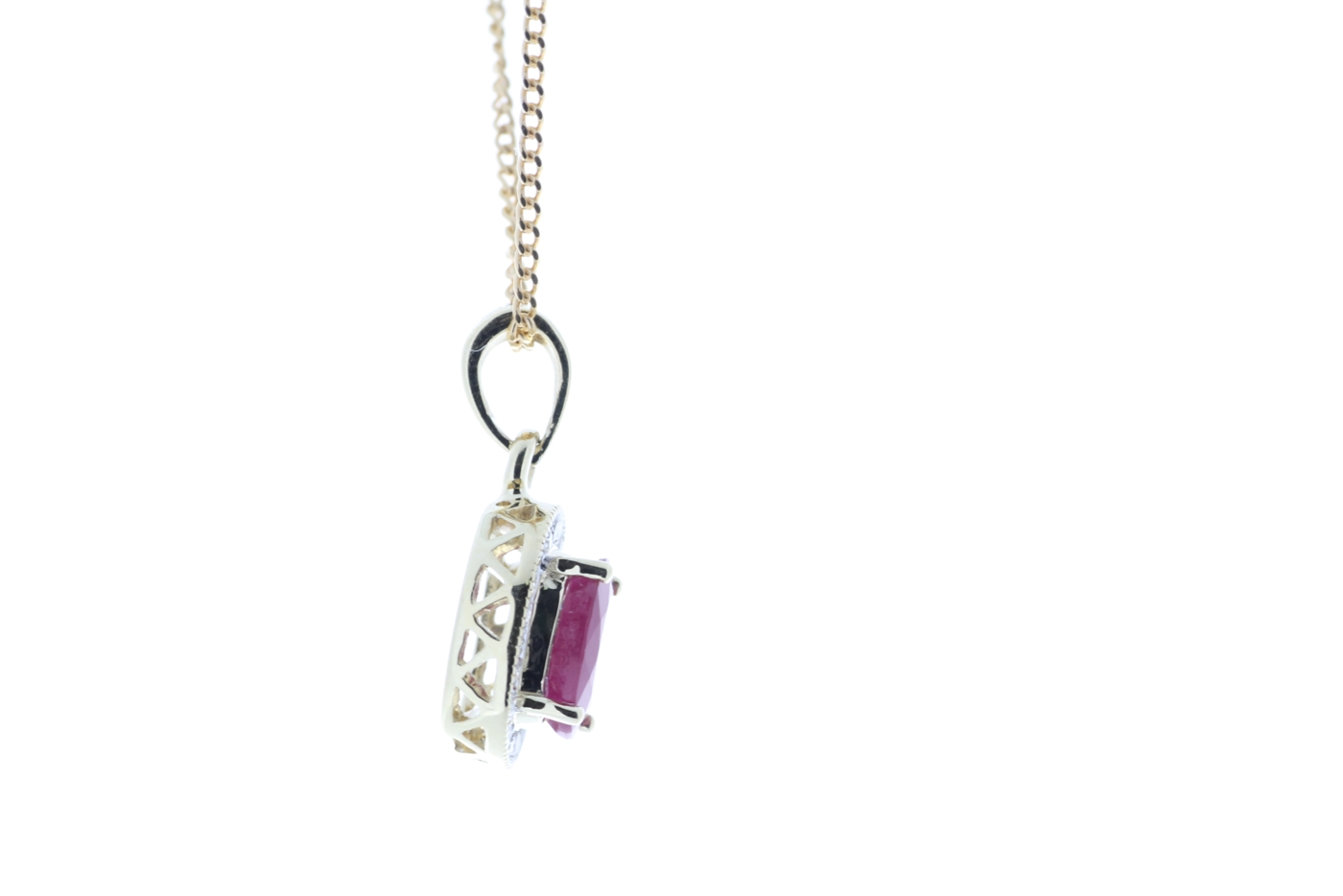 9ct Yellow Gold Diamond And Ruby Pendant - Image 2 of 5