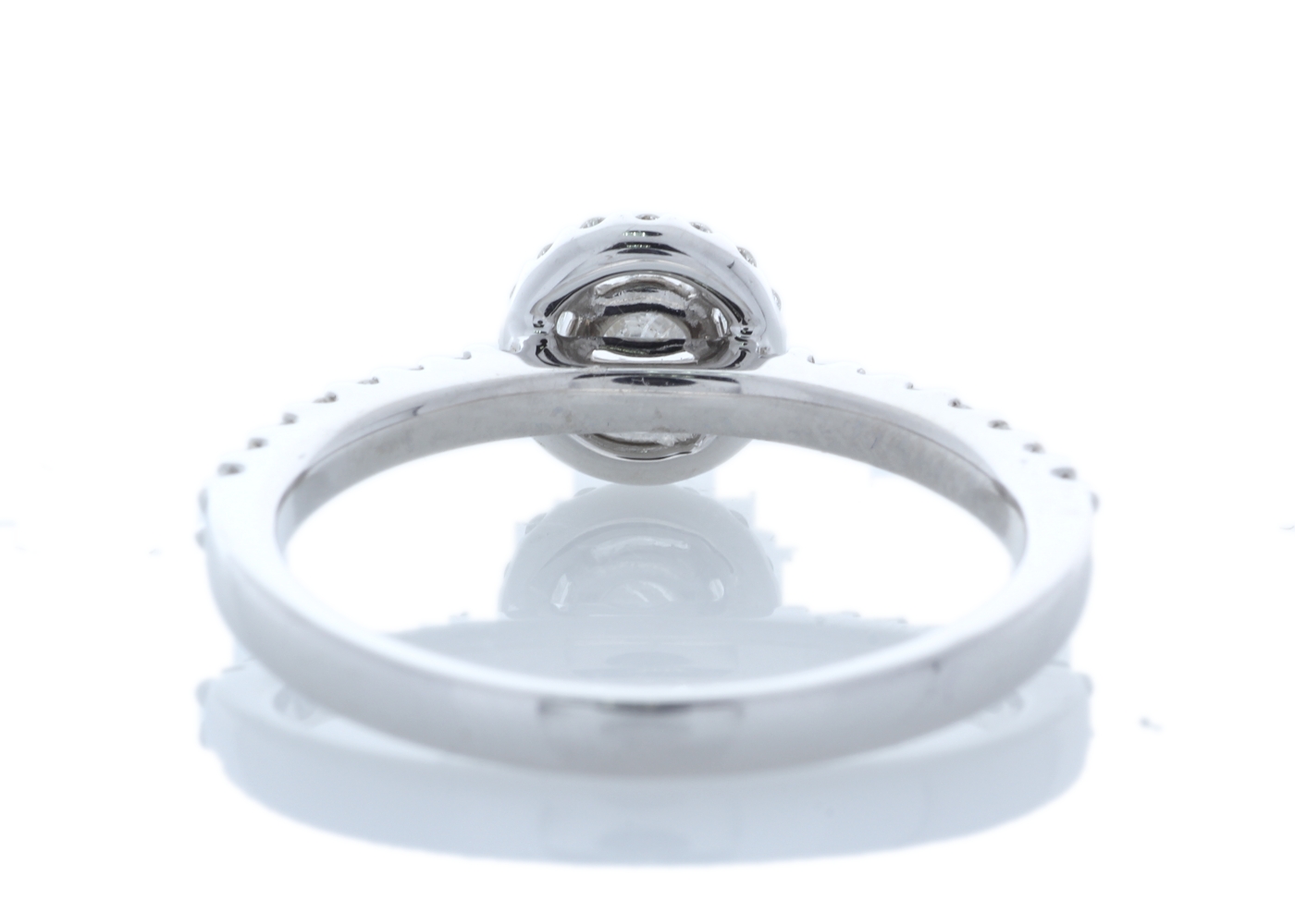 18ct White Gold Halo Set Ring 0.63 Carats - Image 3 of 5