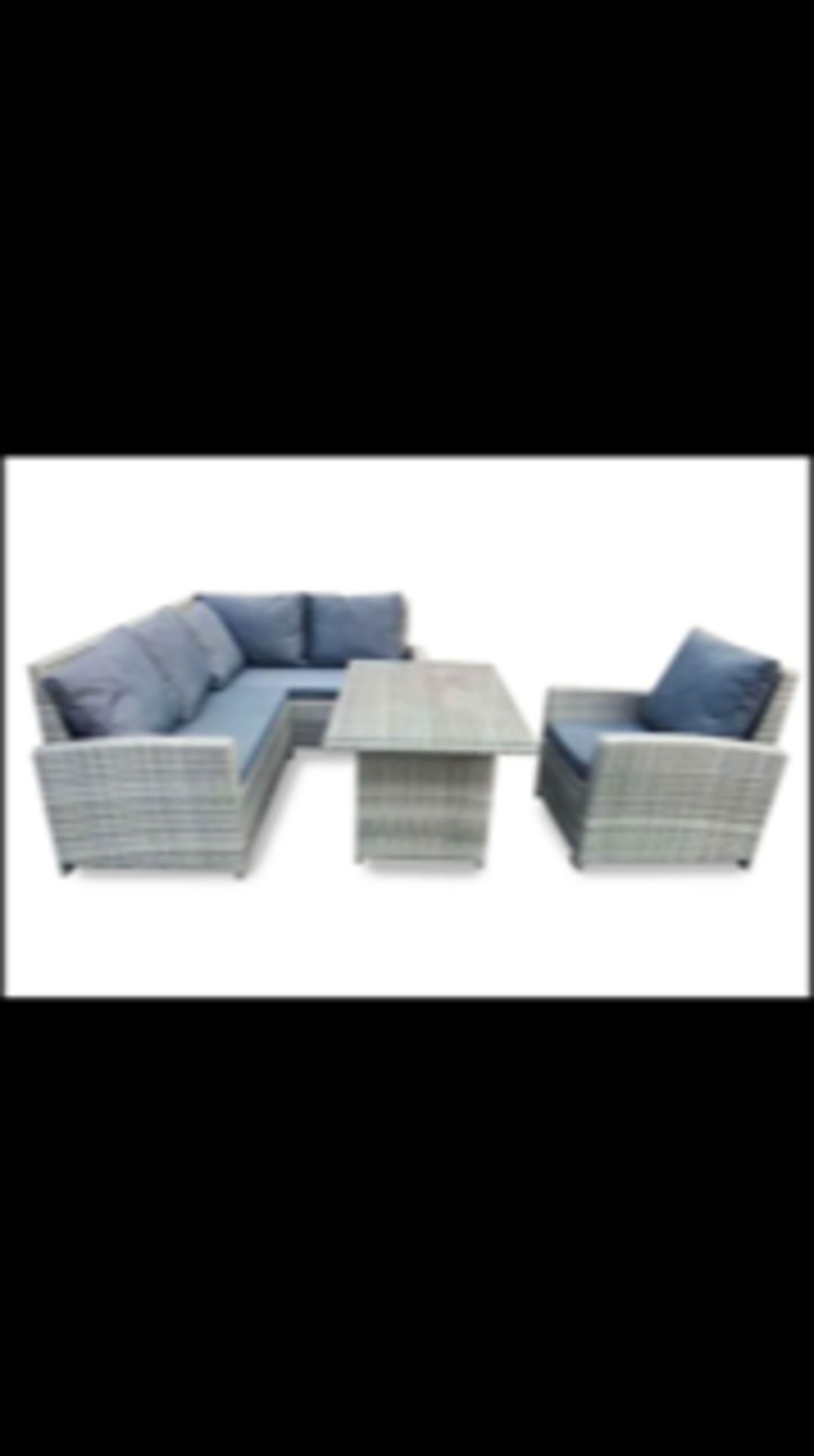 Rattan style garden dining set with weatherproof cover