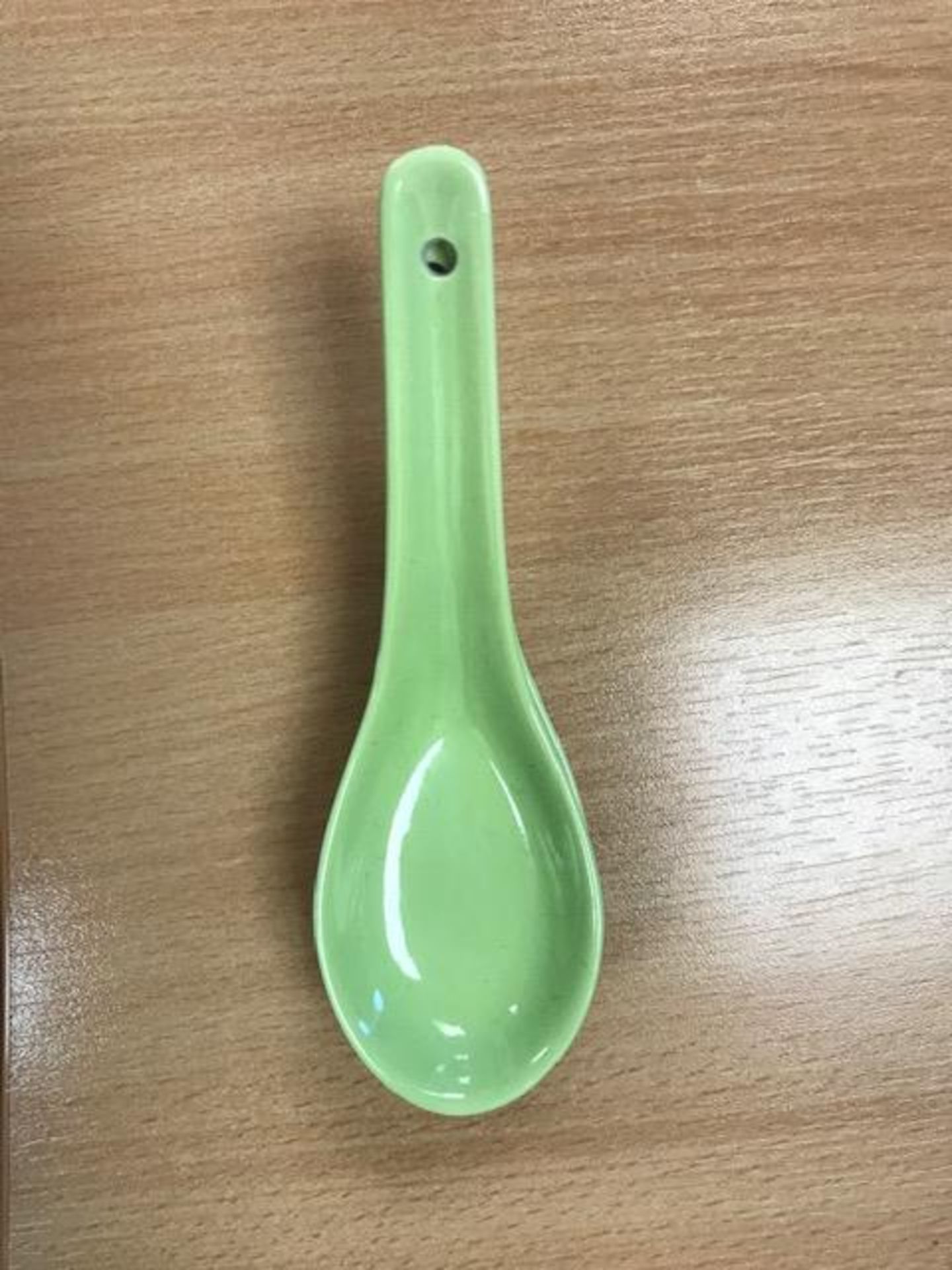 Pale green chinese tasting spoon - Image 4 of 4