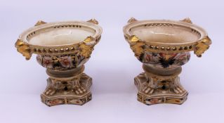 Pair Of Regency Royal Crown Derby Pot Pourris