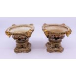 Pair Of Regency Royal Crown Derby Pot Pourris