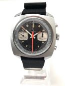 A Rare Find Vintage Yema Panda Dial Chronograph In Amazing Condition