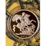 2015 Gold Proof Sovereign Fourth Portrait (No Coa)