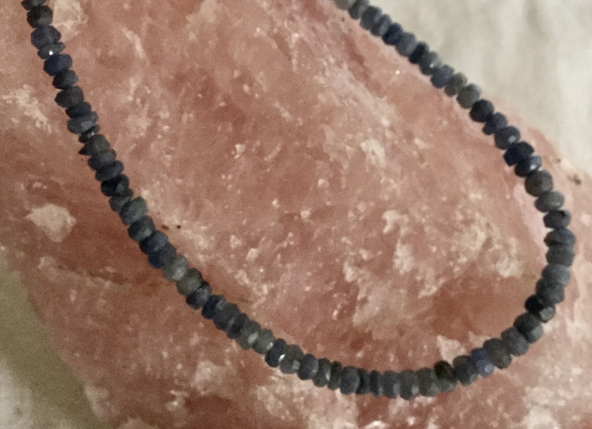 Sapphire Gems Rondelles Graduated Faceted 18 Cm Strand - Image 4 of 4