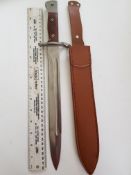 Ak47 Modern Bayonet With Leather Scabbard