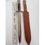 Ak47 Modern Bayonet With Leather Scabbard