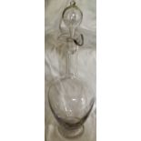 Vintage Sleek French Plain Glass Wine Decanter