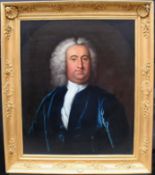 English 18Th C. Portrait Of A Gentleman Oil On Canvas