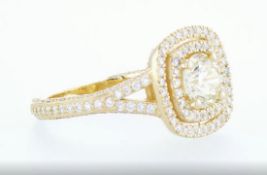 18 Kt. Yellow Gold - Ring - 2.08 Ct Diamond - Diamonds