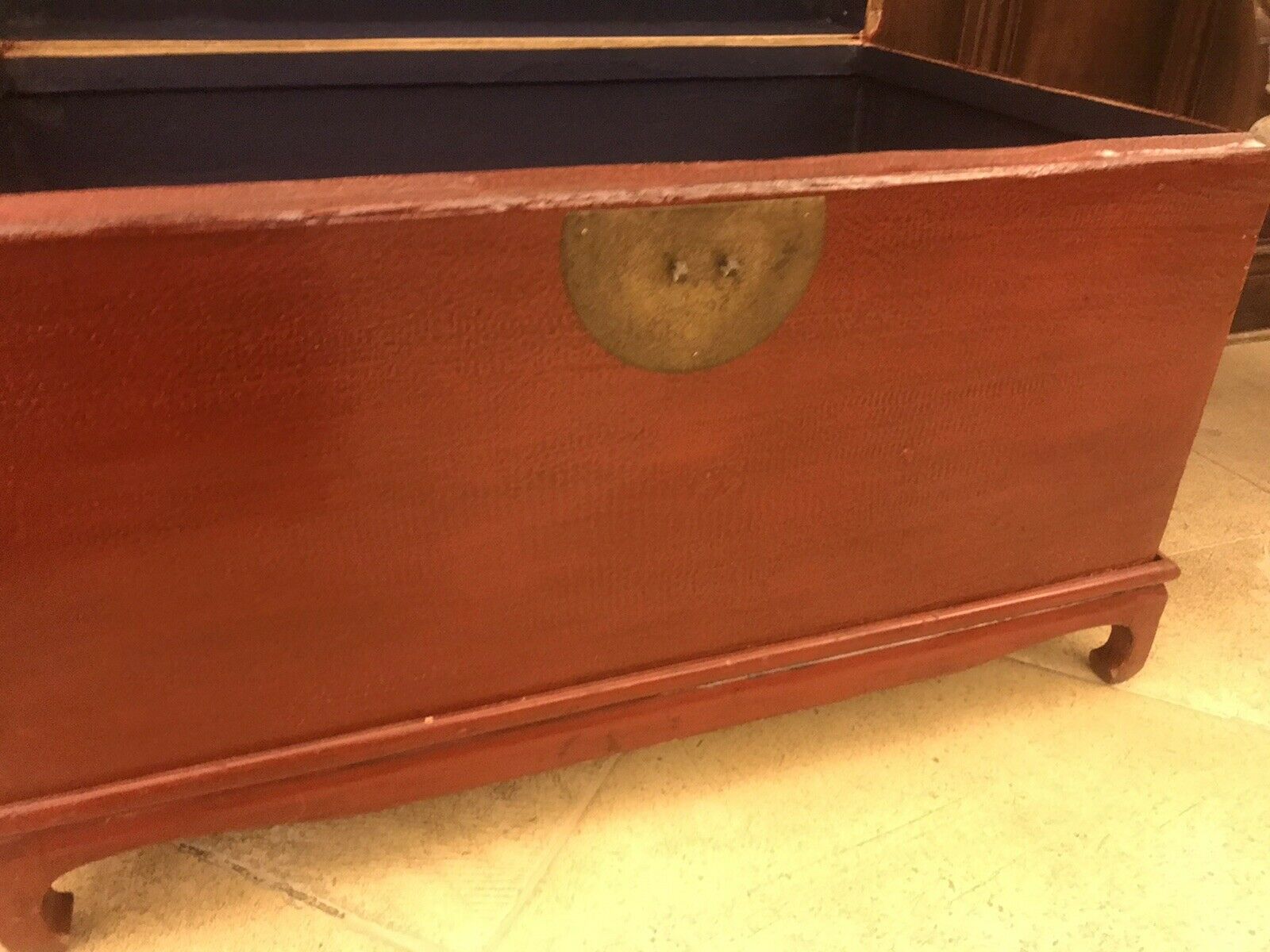 Chinese Red Lacquer Style Trunk - Image 7 of 10