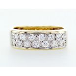 14 Kt. White & Yellow Gold - Ring Diamond-0.84Ctw