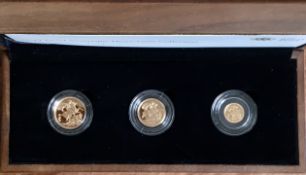 2010 United Kingdom Gold Proof 3 Coin Set Case Coa