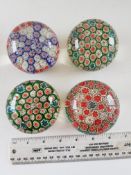 4 Millefiori Paper Weights