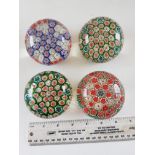 4 Millefiori Paper Weights