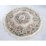 Thick Pile Wool Circular 6 Ft Rug