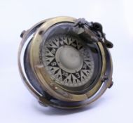 Early 20Th C. Bronze Gimballed Compass By F.Smith & Sons