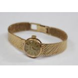 Vintage 1960'S 9Ct Gold Omega Ladies Wristwatch