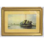 Edwardian Landscape Print Set In Gilt Frame