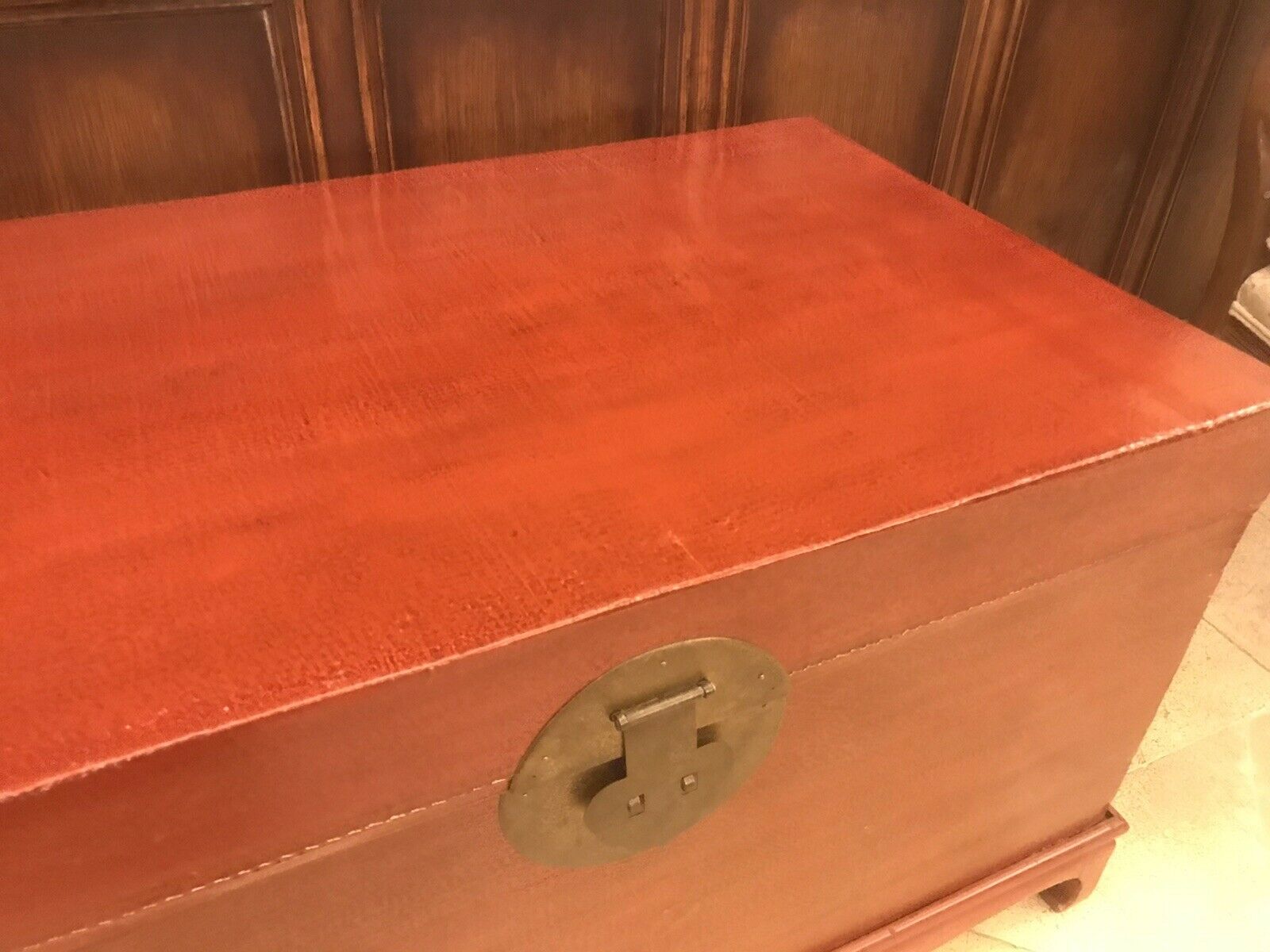 Chinese Red Lacquer Style Trunk - Image 2 of 10