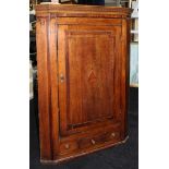 Georgian Mahogany Hanging Corner Cabinet Cupboard