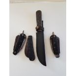 Military Jack Knives Plus 2 Others