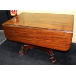 William Iv Mahogany Drop Leaf Centre Table