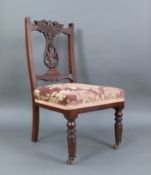 Edwardian Mahogany Nursing Chair With Upholstered Seat
