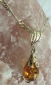 Baltic Amber Mouse Pendant 925 Silver On Unusual Chain 925 Silver Necklace