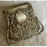 Beautiful And Unusual French Stamped Antique Silver Book Binding Filigree Book