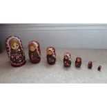 Old Set Of Wooden Matryoshka