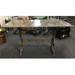 Granite And Cast Iron Table