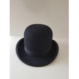 Vintage Black Bowler Hat