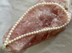 Freshwater Cultured Potato Pearls White 5 X 6 Mm 38 Cm Strand