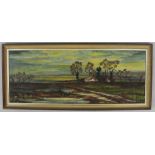 20Th C. English Rural Landscape Oil On Canvas