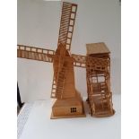 Hand Made Wooden Windmill And Loading Bay