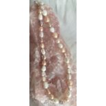 Multi Colour Freshwater Cultured Pearls Long Nuggets On Strand Drilled