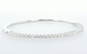 14 Kt. White Gold - Bracelet - 2.72 Ct Diamond - Diamonds