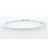 14 Kt. White Gold - Bracelet - 2.72 Ct Diamond - Diamonds