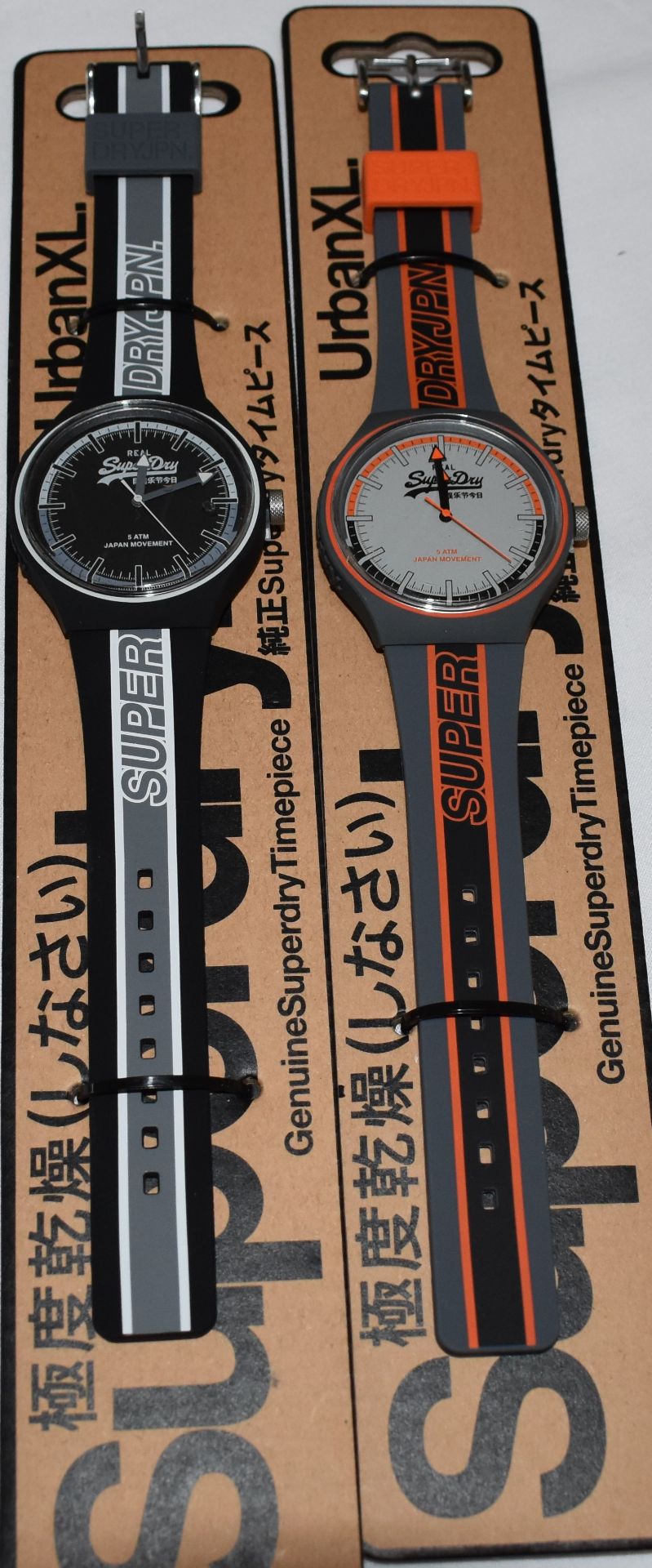 Superdry Sports watches x 2 in black and grey