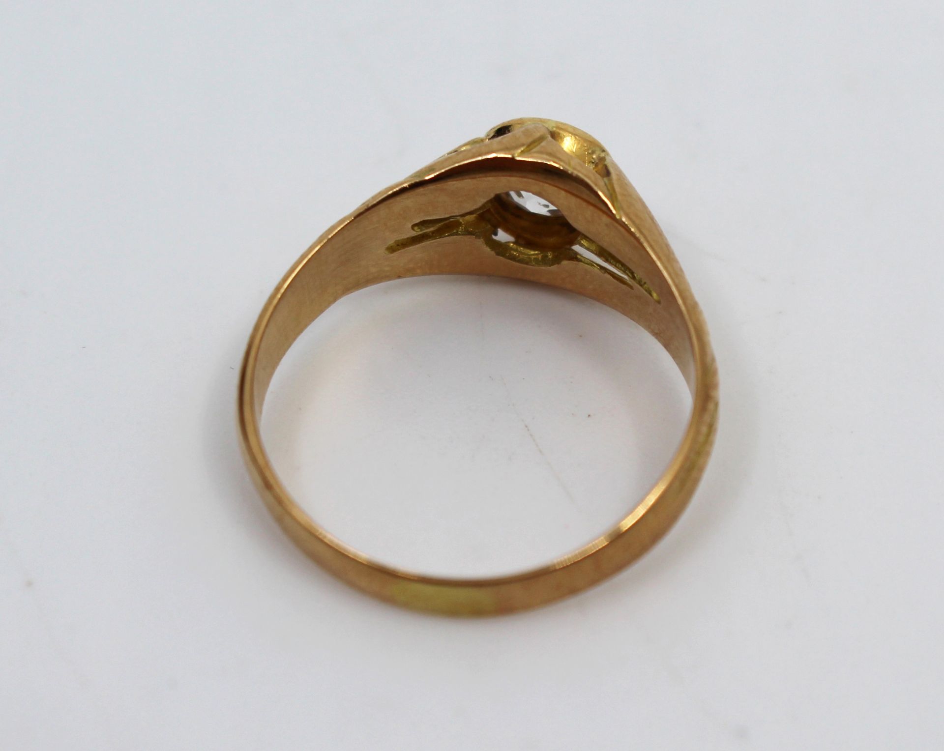 Early 20th c. 15 ct Rose Gold 0.52 carat Diamond Ring - Image 4 of 8