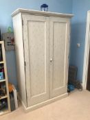 Good Quality Painted French Style Double Pine Wardrobe