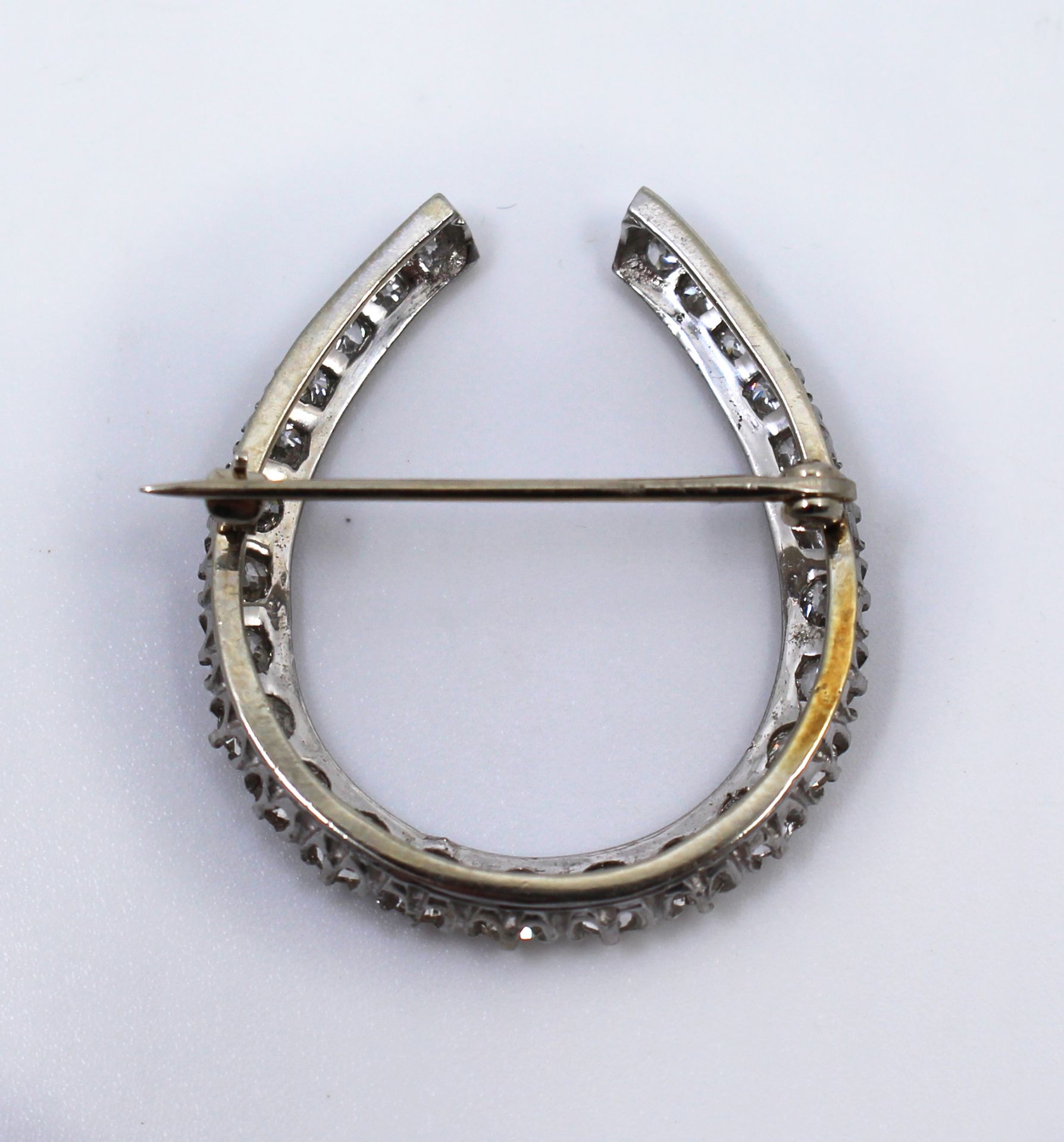 Fine Platinum Diamond Horseshoe Brooch c.1925 - Image 3 of 6