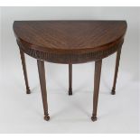 Georgian Style Solid Mahogany Demilune Side Table