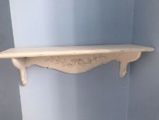 Painted Shabby Chic Pine Wall Bracket Shelf