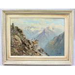 Alpine Landscape by Emil Frei (Swiss, 1882–1955) Oil on Canvas