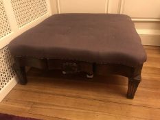 Large Square Upholstered Boudoir Ottoman