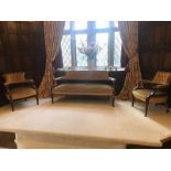 Edwardian Carved Mahogany Drawing Room Suite